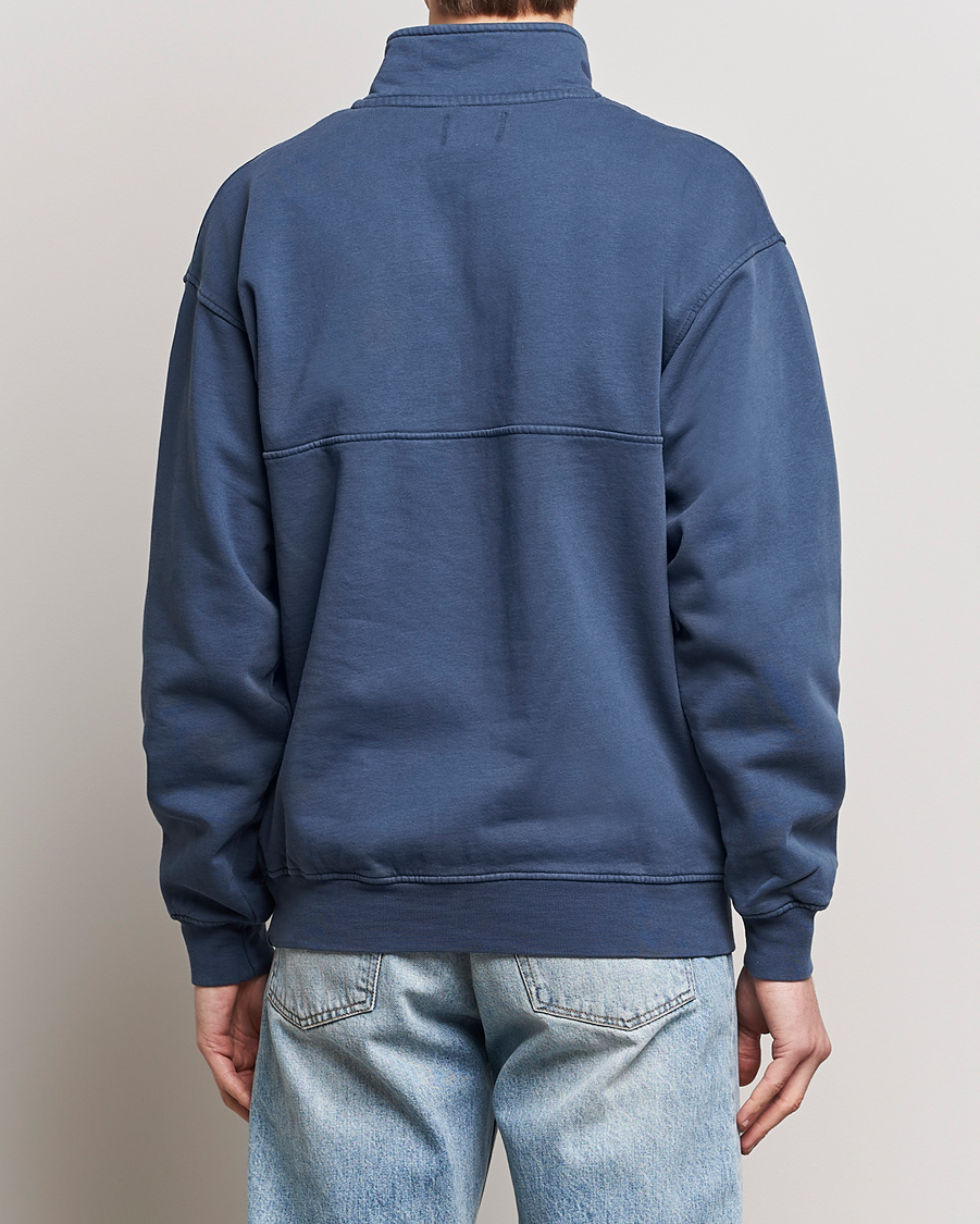 Men | Sweaters & Knitwear | Colorful Standard | Classic Organic Half-Zip Petrol Blue