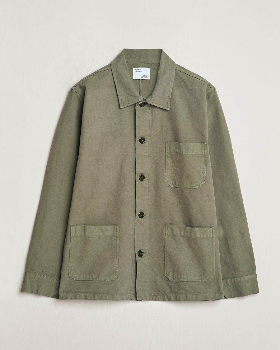 Men | Shirts | Colorful Standard | Organic Workwear Jacket Dusty Olive