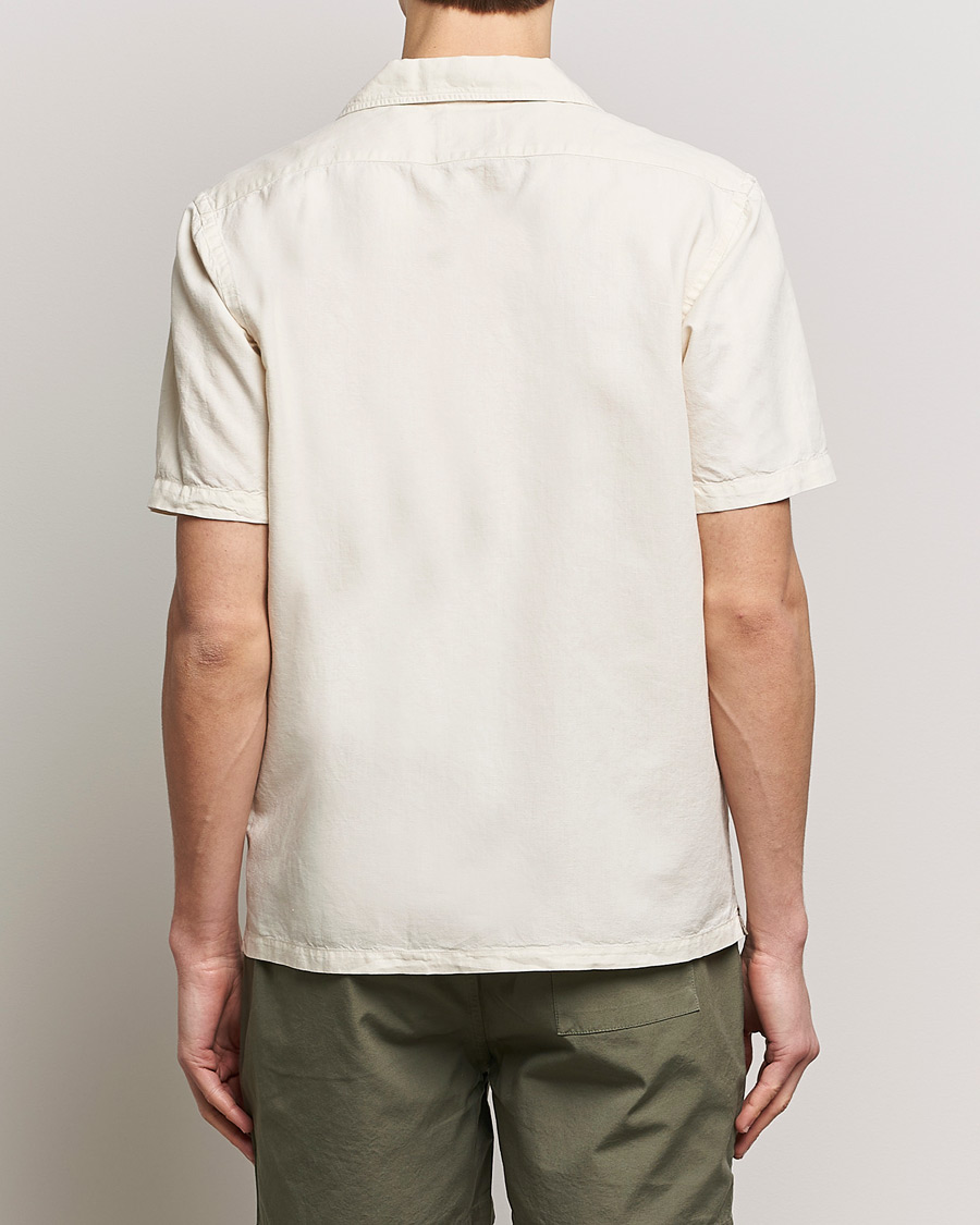 Men | Shirts | Colorful Standard | Cotton/Linen Short Sleeve Shirt Ivory White