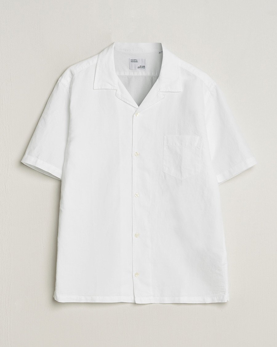 Men | Shirts | Colorful Standard | Cotton/Linen Short Sleeve Shirt Optical White