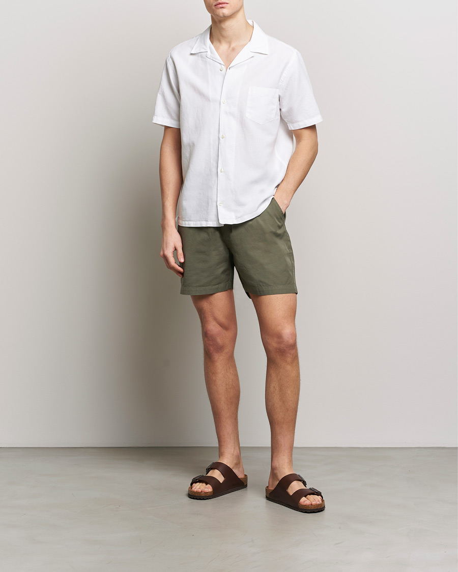 Men | Shirts | Colorful Standard | Cotton/Linen Short Sleeve Shirt Optical White
