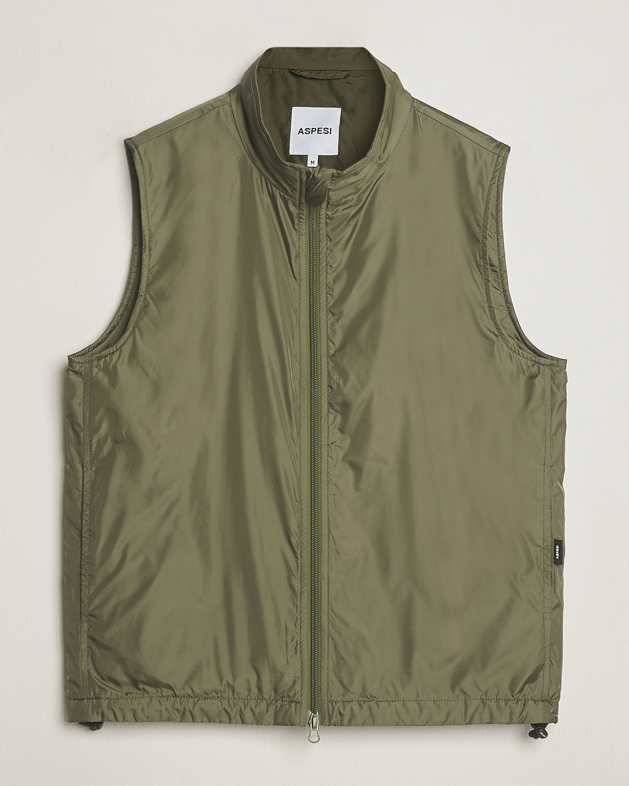 Men | Coats & Jackets | Aspesi | Vernes Nylon Gilet Sage