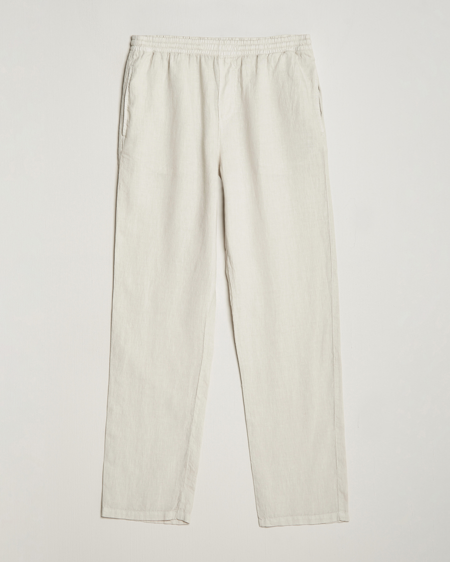 Men | Trousers | Aspesi | Ventura Drawstring Linen Pants Light Beige