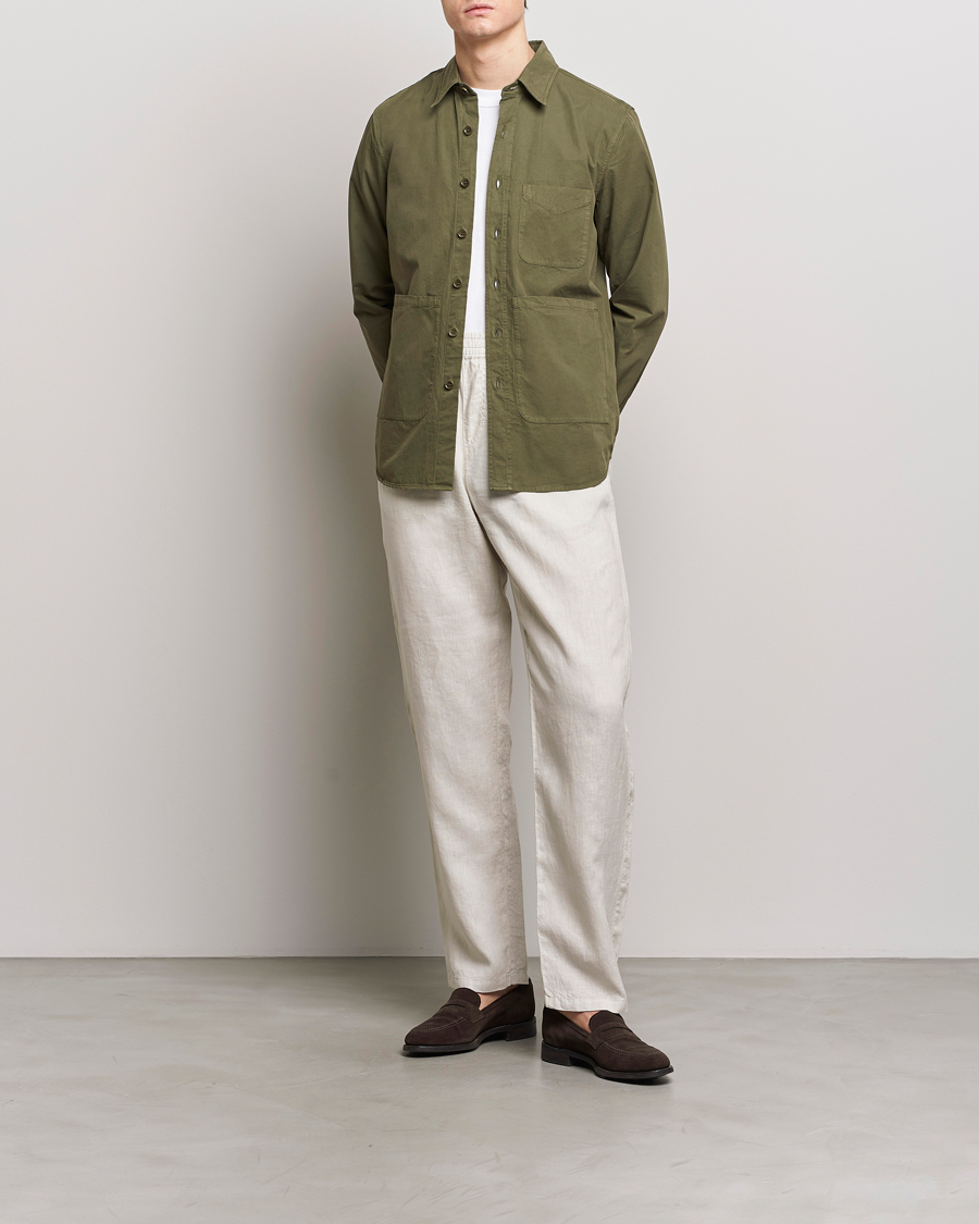 Men | Trousers | Aspesi | Ventura Drawstring Linen Pants Light Beige