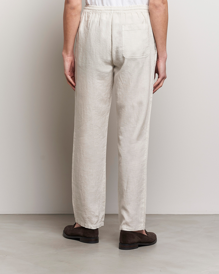 Men | Trousers | Aspesi | Ventura Drawstring Linen Pants Light Beige