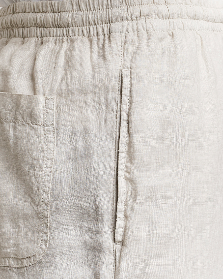 Men | Trousers | Aspesi | Ventura Drawstring Linen Pants Light Beige