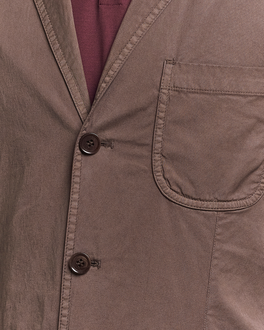 Men | Blazers | Aspesi | Samuraki Washed Cotton Blazer Dark Brown