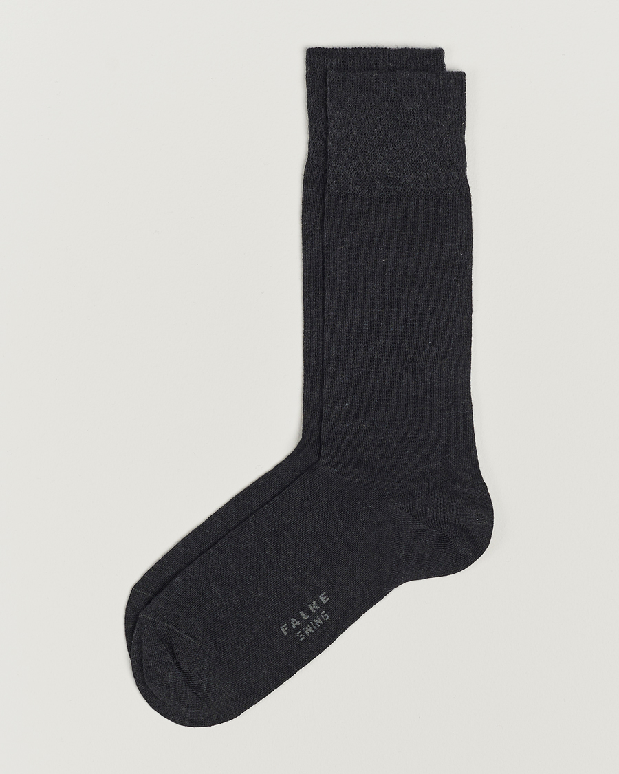 Men | Underwear & Socks | Falke | Swing 2-Pack Socks Anthracite Melange
