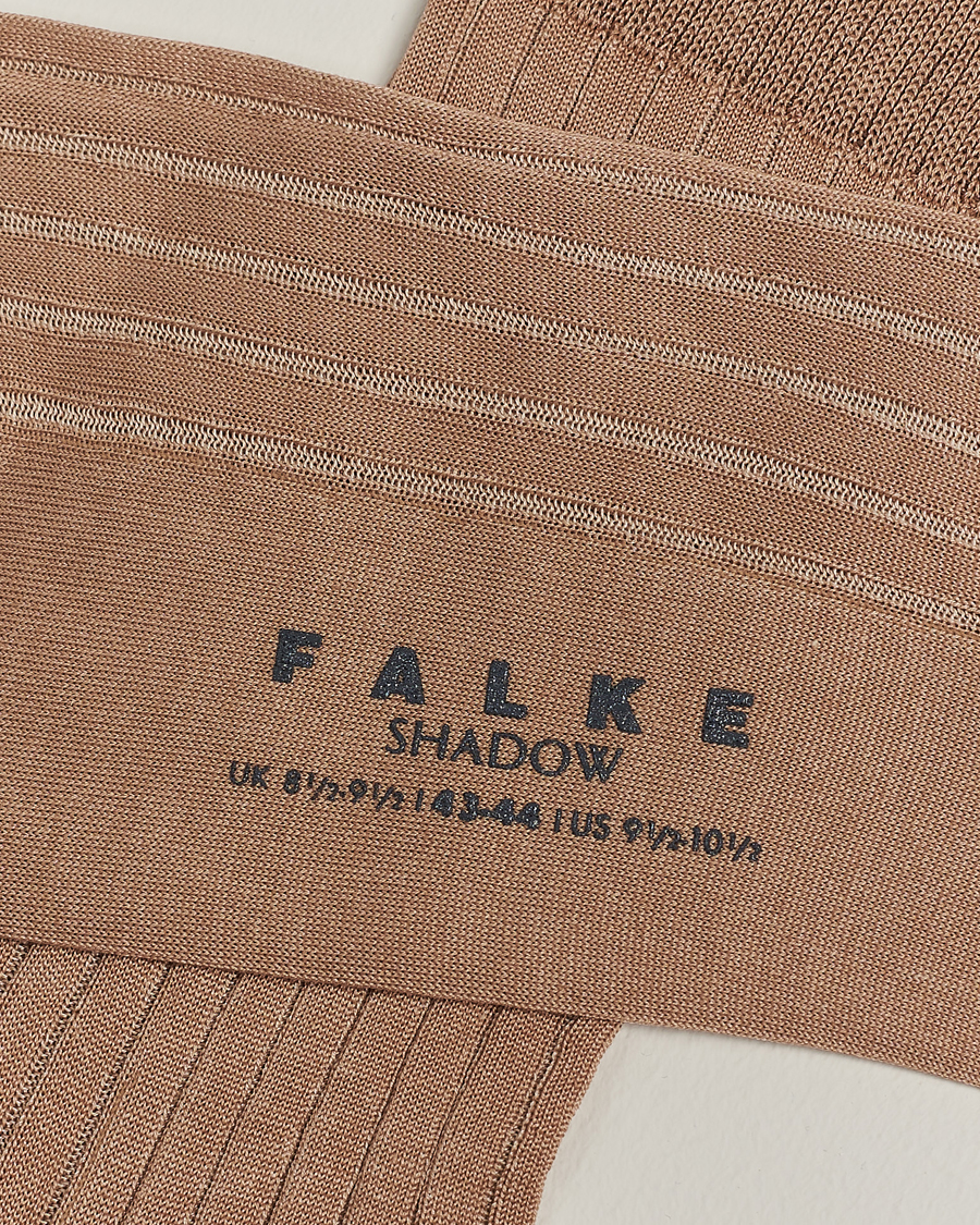 Men | Underwear & Socks | Falke | Shadow Stripe Sock Camel/White