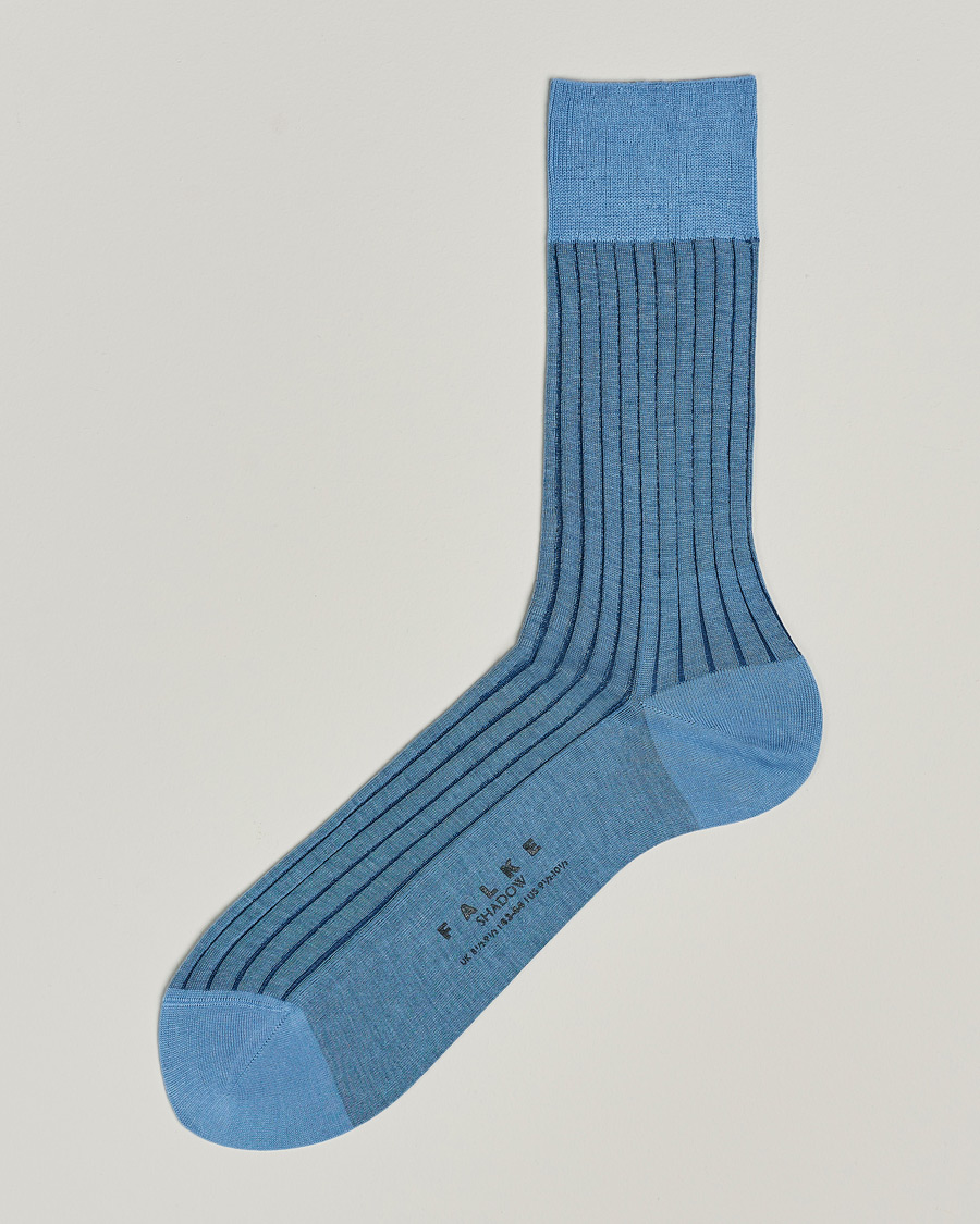 Men | Underwear & Socks | Falke | Shadow Stripe Sock Light Blue/Navy