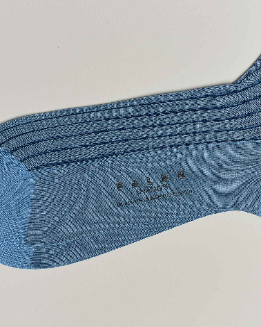Men | Underwear & Socks | Falke | Shadow Stripe Sock Light Blue/Navy