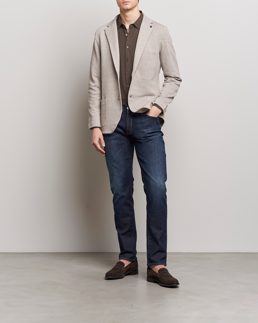 Men | Blazers | Gran Sasso | Structured Cotton/Linen Blazer Beige Melange