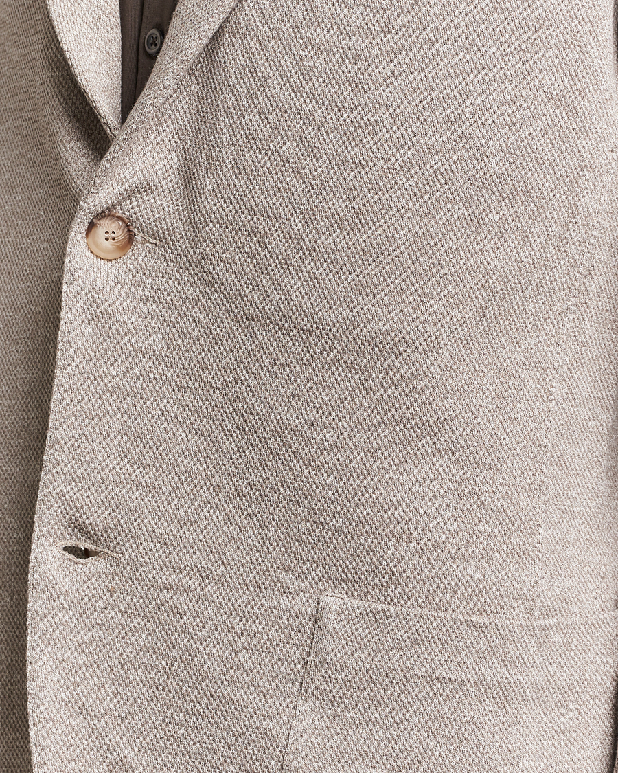Men | Blazers | Gran Sasso | Structured Cotton/Linen Blazer Beige Melange