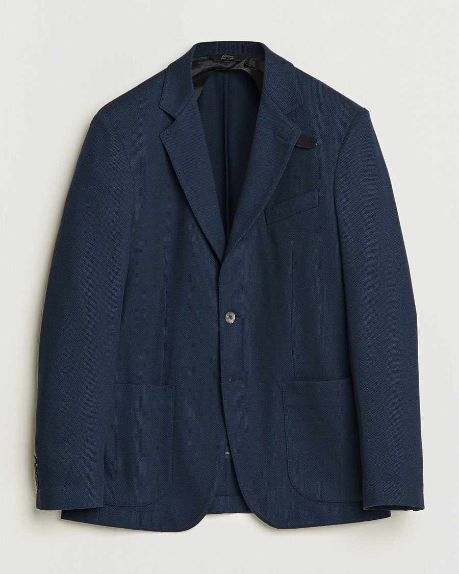 Men | Blazers | Brioni | Cotton/Silk Jersey Blazer Navy