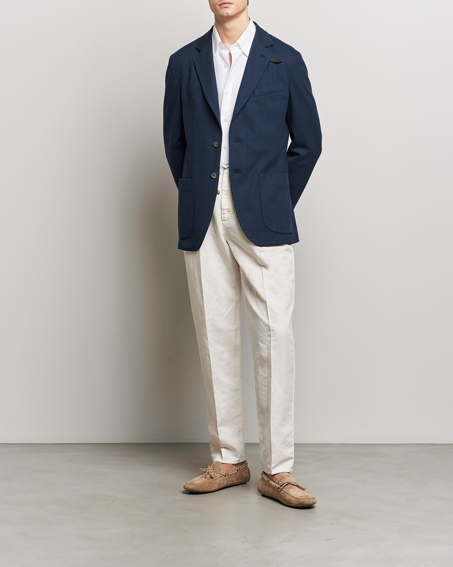 Men | Blazers | Brioni | Cotton/Silk Jersey Blazer Navy
