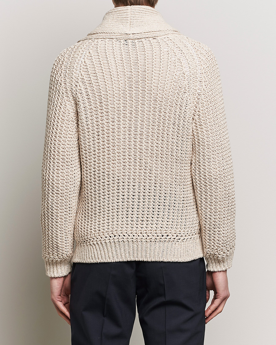 Men | Sweaters & Knitwear | Brioni | Cotton/Wool Shawl Cardigan Light Beige