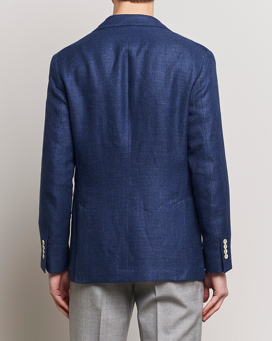 Men | Blazers | Brunello Cucinelli | Linen/Silk Blazer Indigo Blue