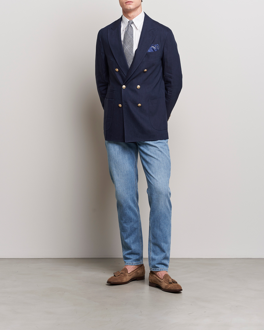Men | Jeans | Brunello Cucinelli | Traditional Fit Jeans Blue Wash