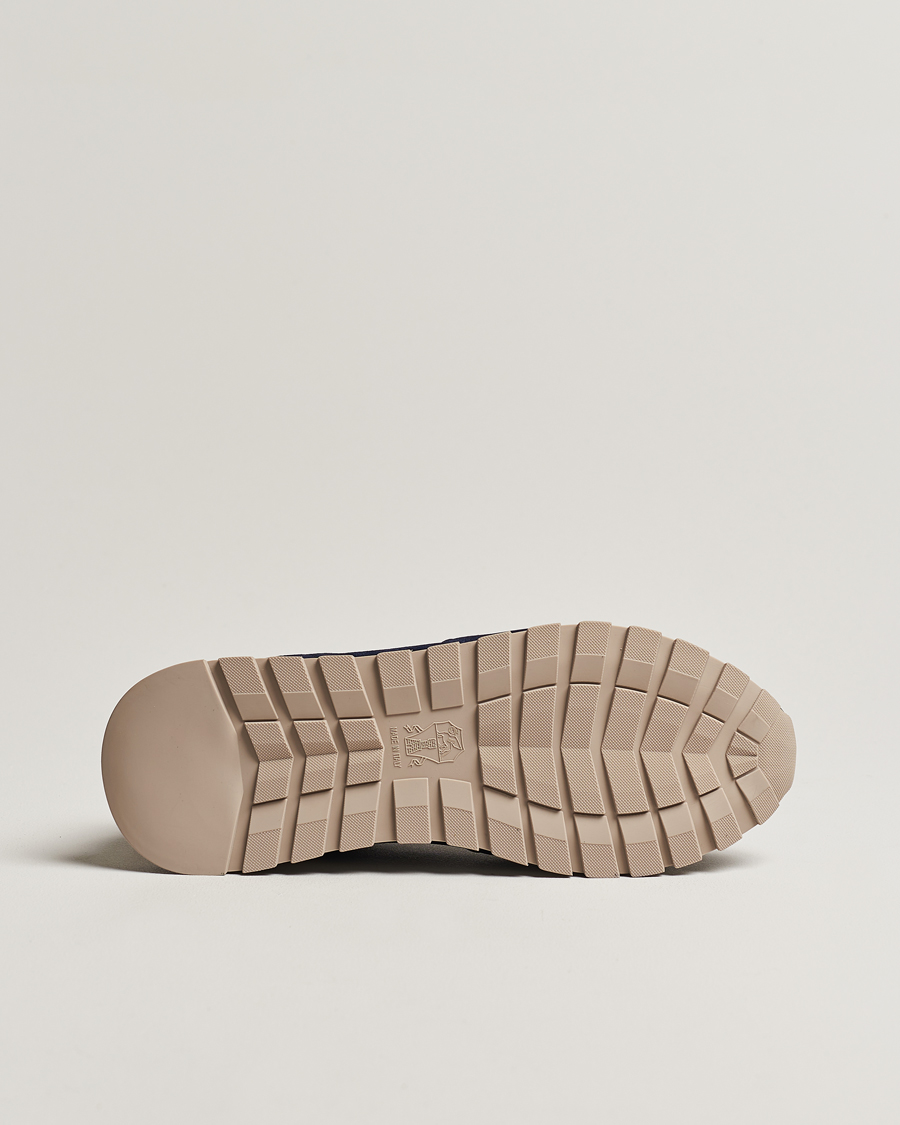 Men | Brunello Cucinelli Perforated Running Sneakers Navy Suede | Brunello Cucinelli | Perforated Running Sneakers Navy Suede