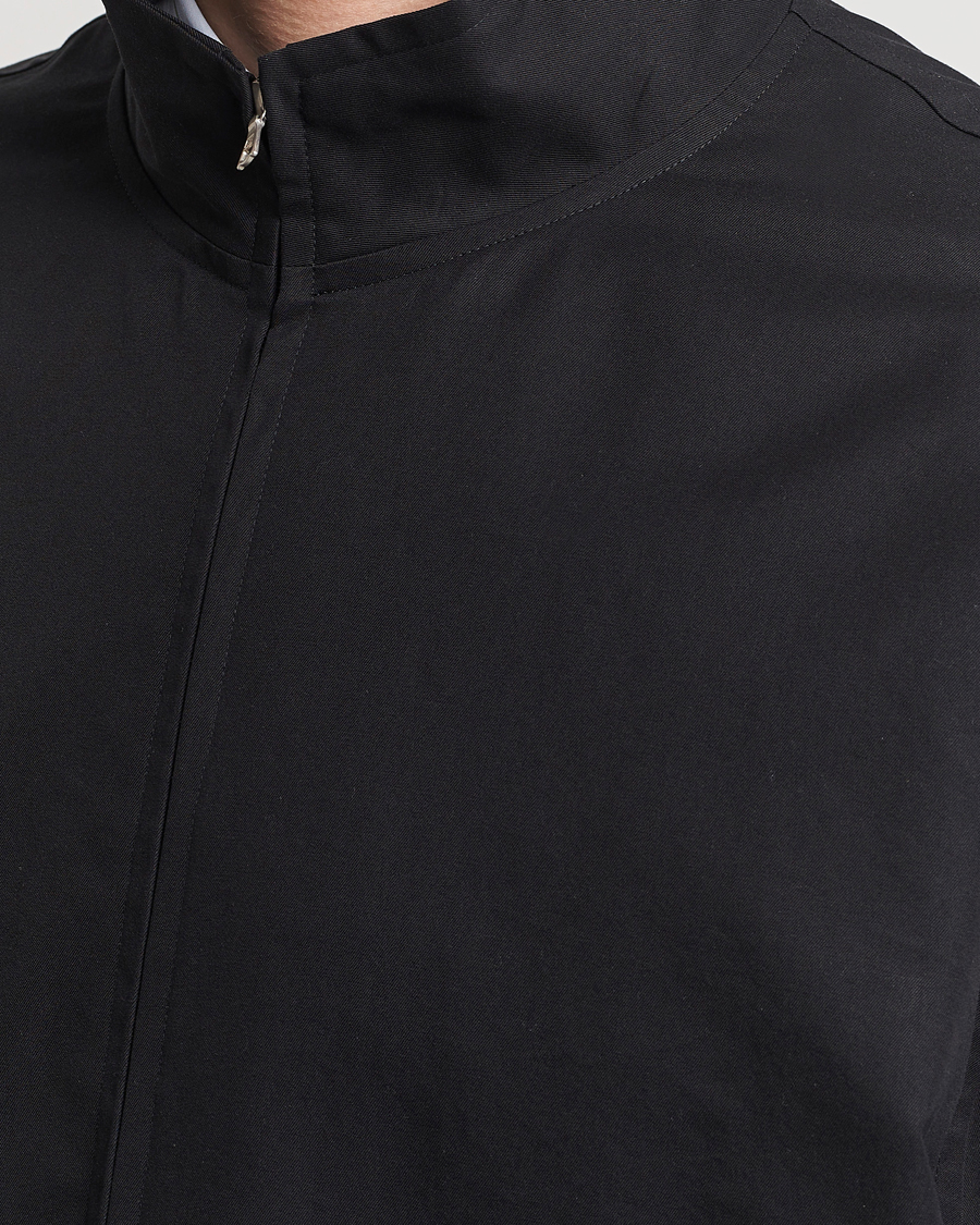 Men | Coats & Jackets | Auralee | Washed Silk Chambray Blouson Black
