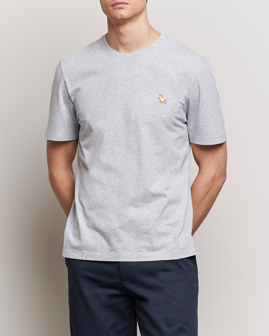 Men | T-Shirts | Maison Kitsuné | Chillax Fox T-Shirt Light Grey Melange