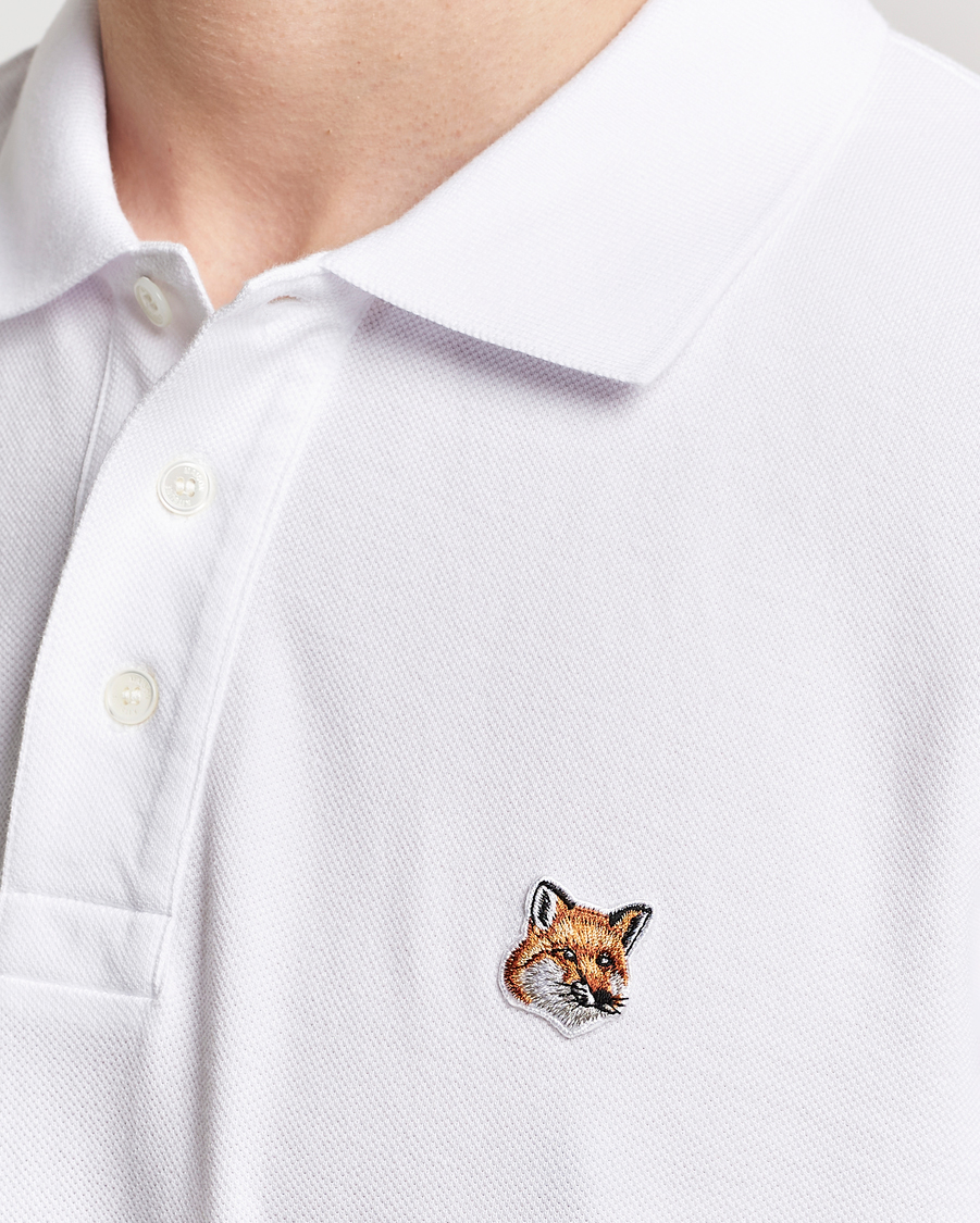 Men | Polo Shirts | Maison Kitsuné | Fox Head Polo White