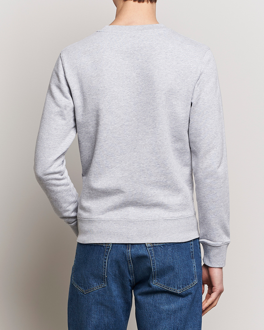 Men | Sweaters & Knitwear | Maison Kitsuné | Fox Head Sweatshirt Light Grey Melange