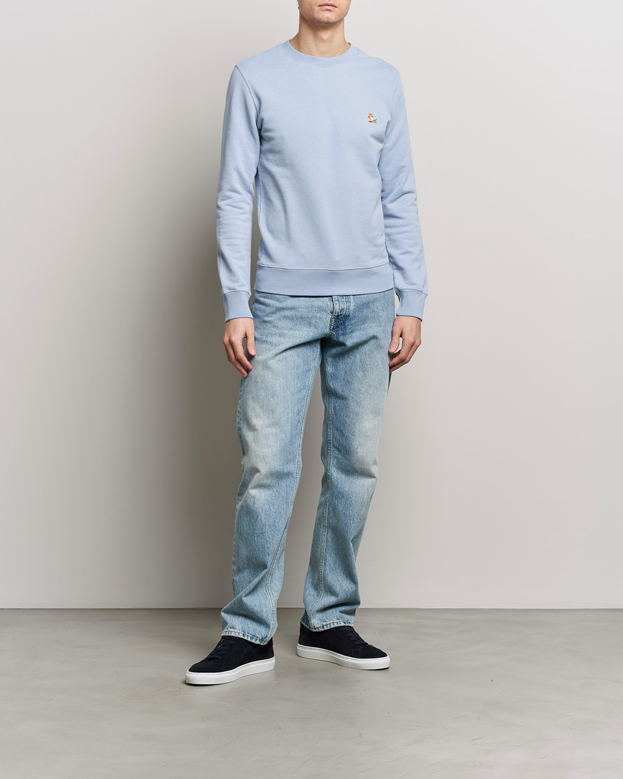 Men | Sweaters & Knitwear | Maison Kitsuné | Chillax Fox Sweatshirt Beat Blue