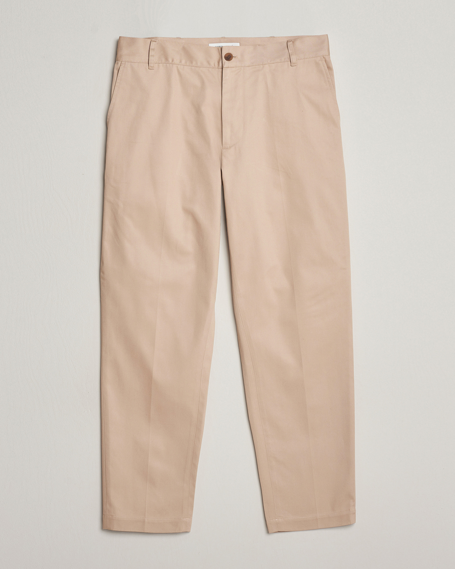 Men | Trousers | Maison Kitsuné | Straight Chino Light Beige