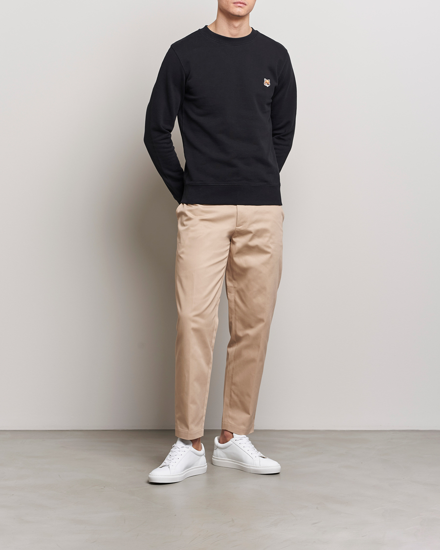 Men | Trousers | Maison Kitsuné | Straight Chino Light Beige