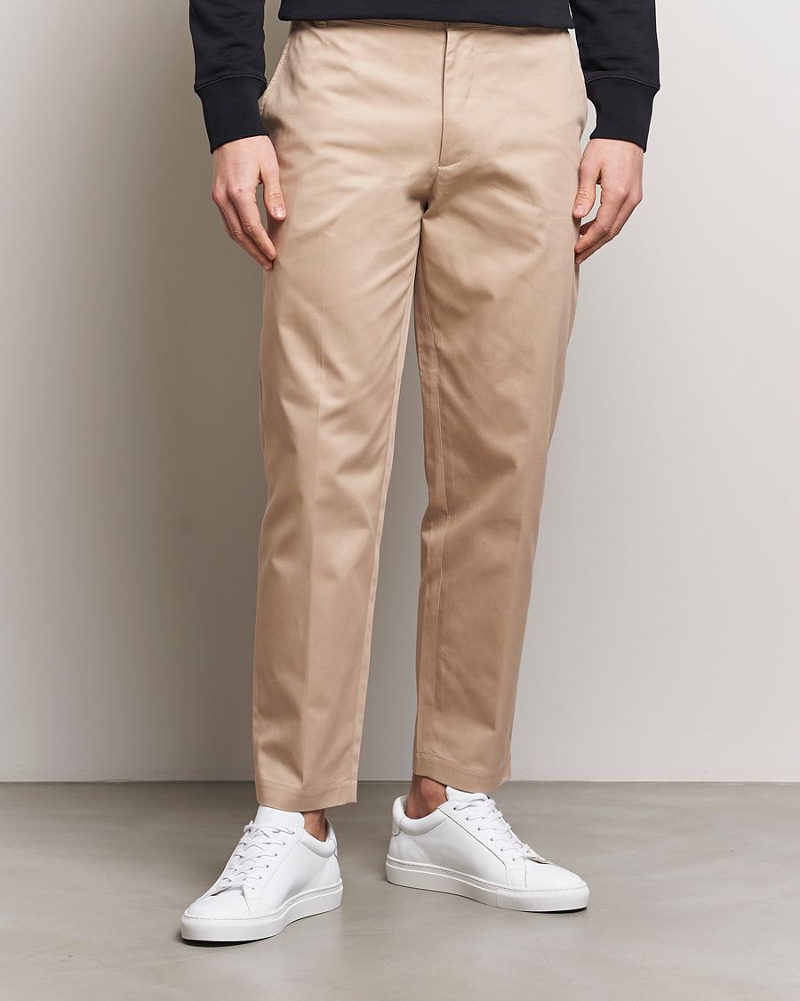 Men | Trousers | Maison Kitsuné | Straight Chino Light Beige