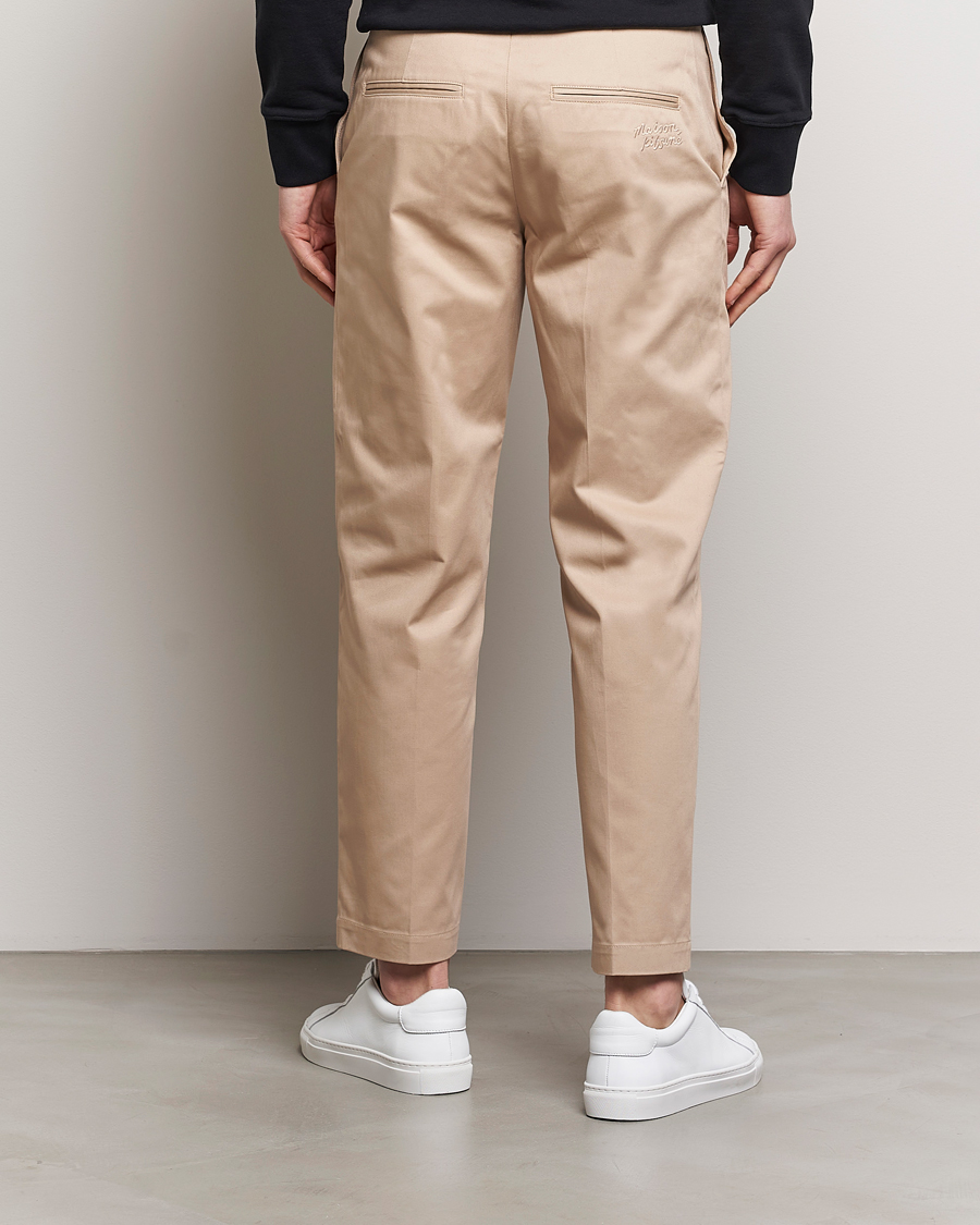 Men | Trousers | Maison Kitsuné | Straight Chino Light Beige