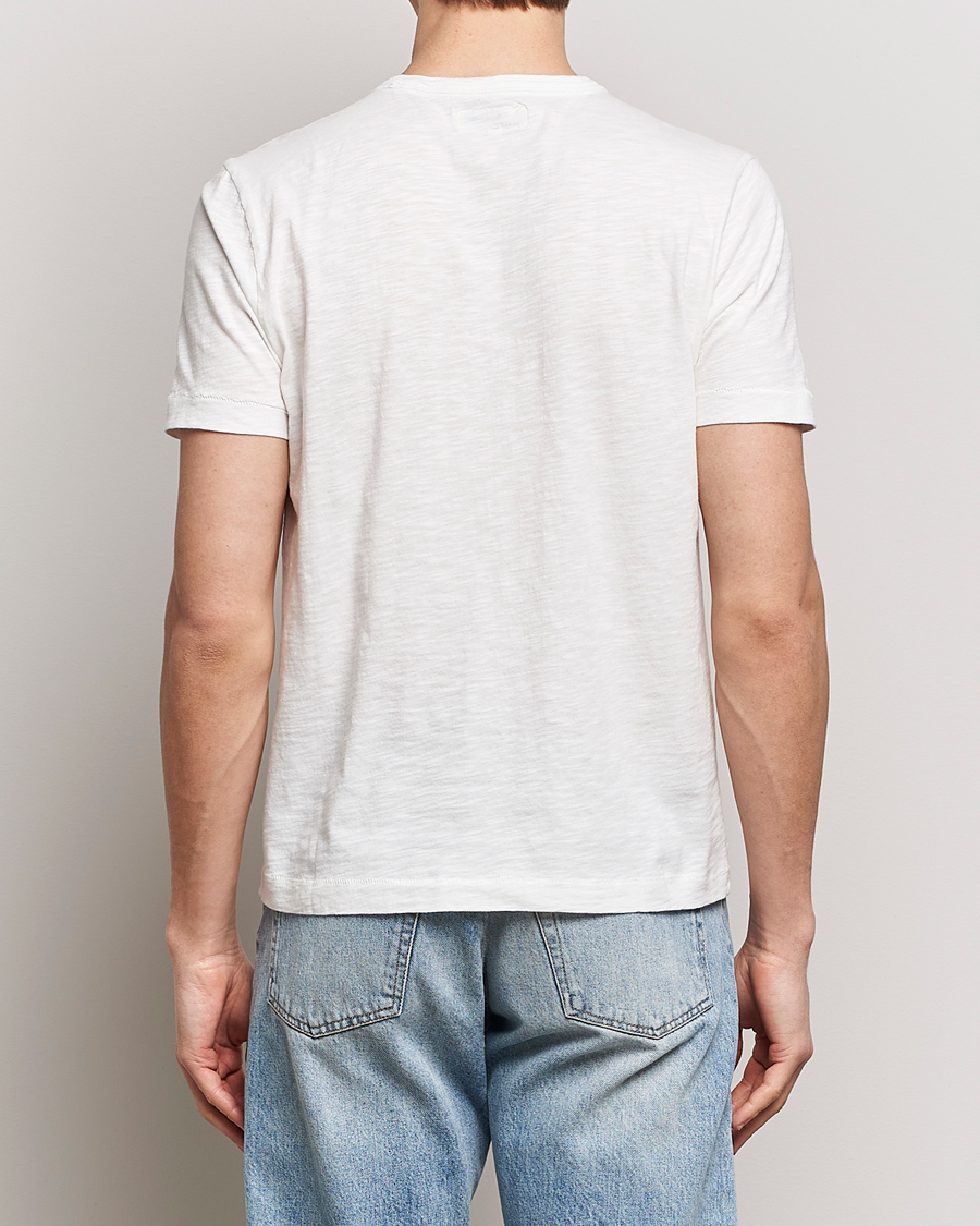 Men | T-Shirts | Merz b. Schwanen | Organic Pima Cotton Slub Crew Neck T-Shirt White