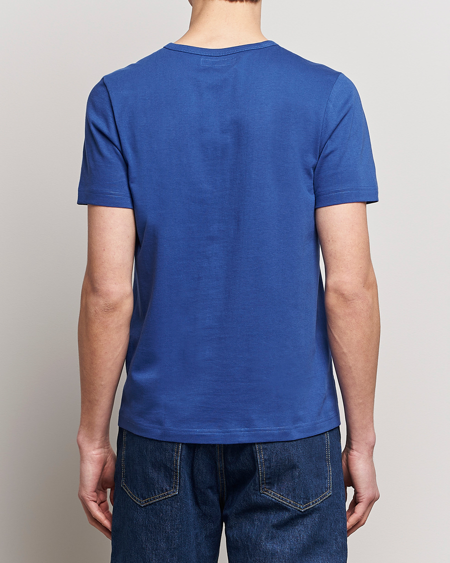 Men | T-Shirts | Merz b. Schwanen | 1950s Classic Loopwheeled T-Shirt Vintage Blue