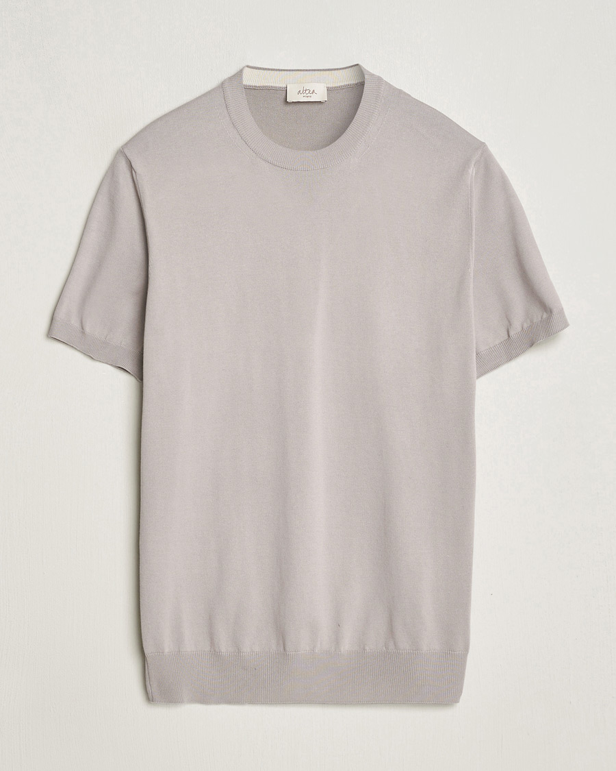 Men | T-Shirts | Altea | Extrafine Cotton Knit T-Shirt Taupe