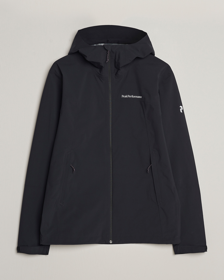 Men | Coats & Jackets | Peak Performance | Trail Hipe Hooded Shell Jacket Black