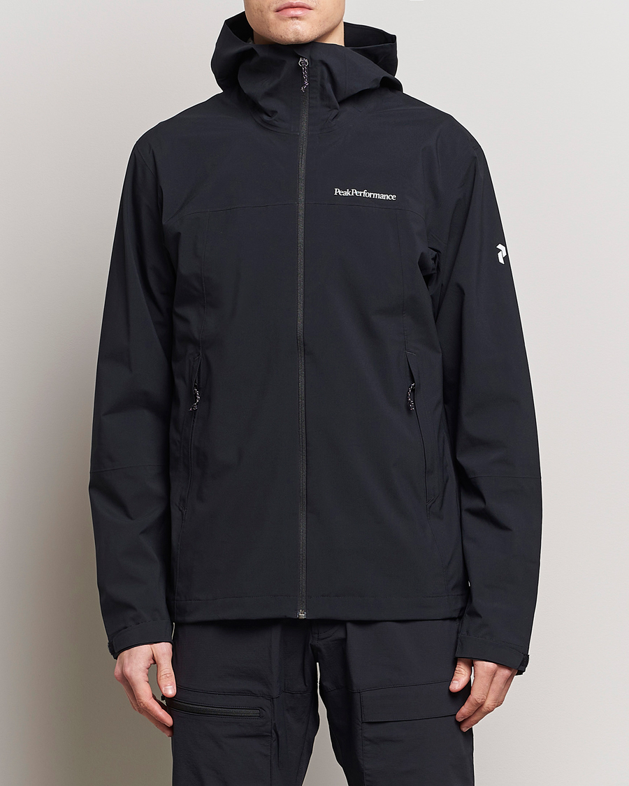 Men | Coats & Jackets | Peak Performance | Trail Hipe Hooded Shell Jacket Black