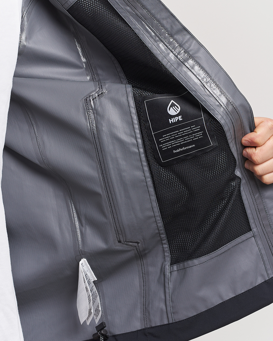 Men | Coats & Jackets | Peak Performance | Trail Hipe Hooded Shell Jacket Black
