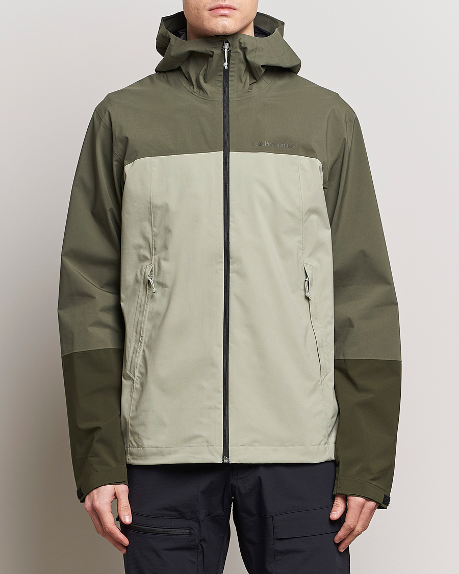 Men | Coats & Jackets | Peak Performance | Trail Hipe Hooded Jacket Pine Needle/Limit Green