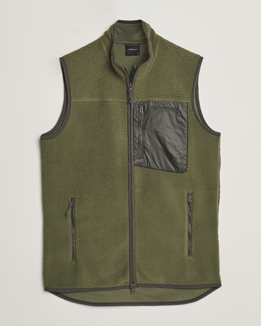 Men | Sweaters & Knitwear | Peak Performance | Pile Vest Pine Needle