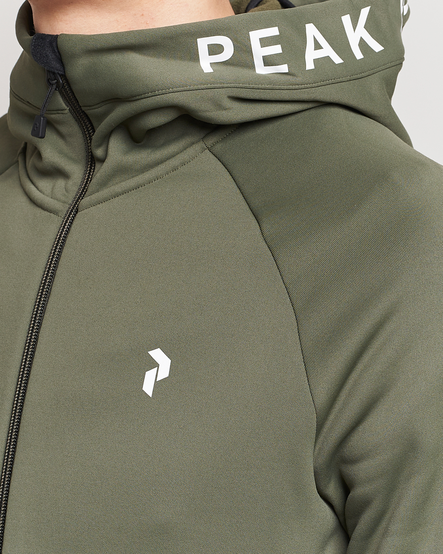 Men | Sweaters & Knitwear | Peak Performance | Rider Hooded Full Zip Pine Needle