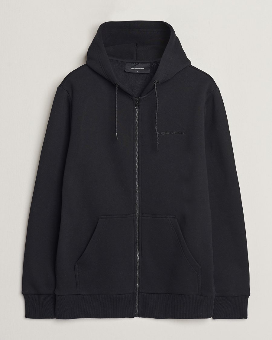 Men | Sweaters & Knitwear | Peak Performance | Original Full Zip Hoodie Black