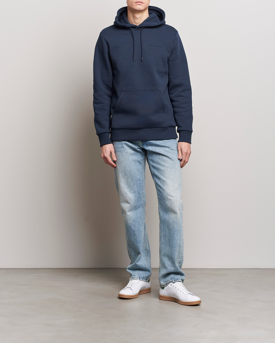 Men | Sweaters & Knitwear | Peak Performance | Original Hoodie Blue Shadow
