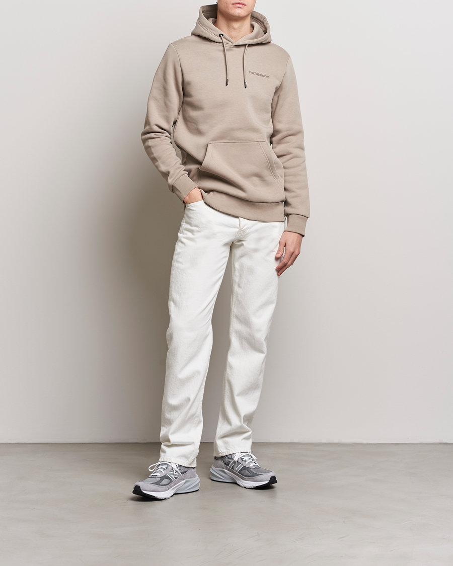 Men | Sweaters & Knitwear | Peak Performance | Original Logo Hoodie Avid Beige