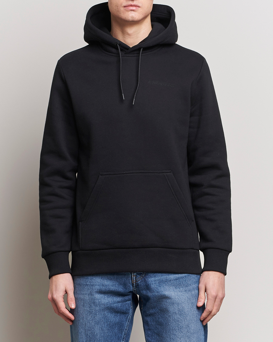 Men | Sweaters & Knitwear | Peak Performance | Original Logo Hoodie Black