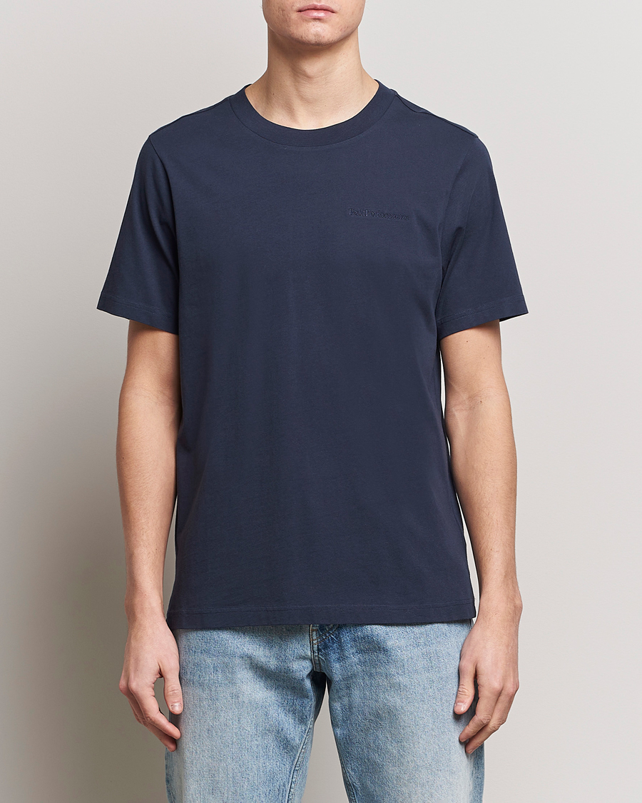 Men | T-Shirts | Peak Performance | Original Crew Neck T-Shirt Blue Shadow