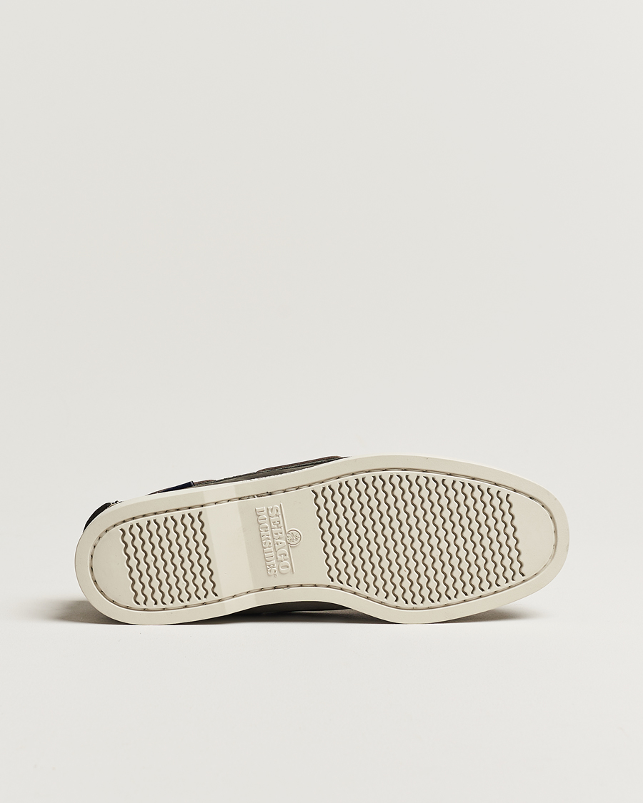 Men | Boat Shoes | Sebago | Dockside Nubuck Boat Shoe Dark Grey