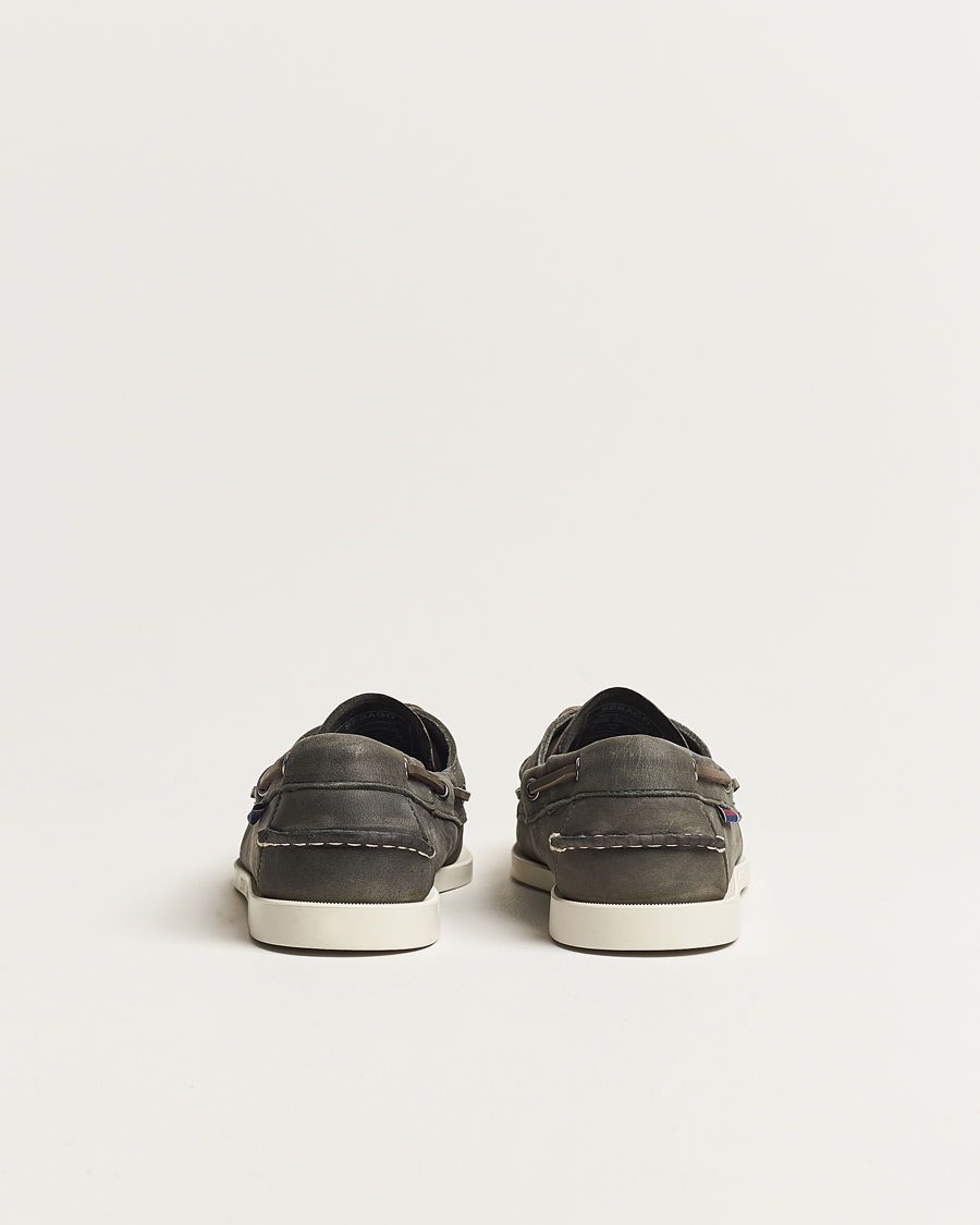 Men | Boat Shoes | Sebago | Dockside Nubuck Boat Shoe Dark Grey