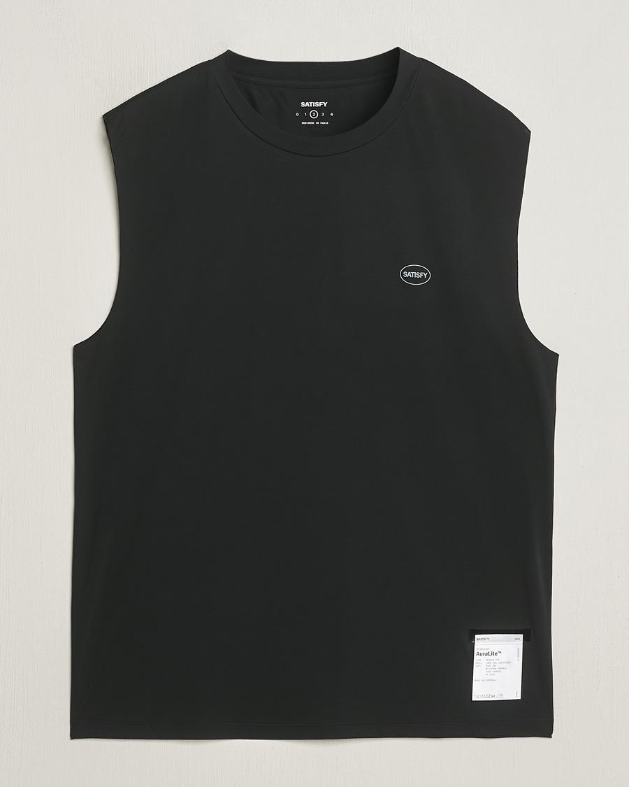 Men | T-Shirts | Satisfy | AuraLite Muscle Tee Black