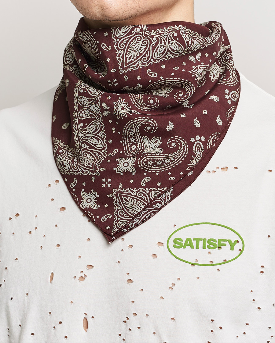 Men | Satisfy Japanese Rayon Bandana Mahogany | Satisfy | Japanese Rayon Bandana Mahogany